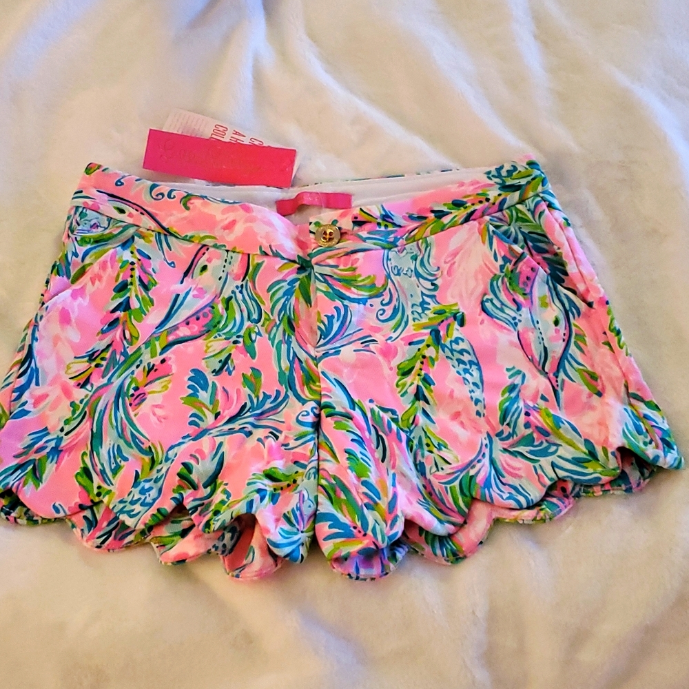 NWT Lilly Pulitzer scallop shorts Sz 0